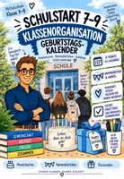 Vorschau - Anderer Materialtyp - Schulstart 7–9 | Klassenorganisation – Geburtstagskalender & Monatskarten - Deckblatt