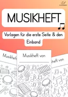 Vorschau - Mal- und Bastelvorlagen - Musikheft – 4 Designs zum Ausmalen - Deckblatt