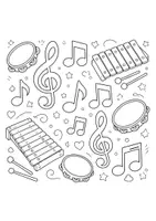 Vorschau - Mal- und Bastelvorlagen - Musikheft – 4 Designs zum Ausmalen - Seite 2