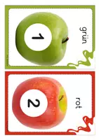 Vorschau - Bildkarten - Apfelsorten Bildkarten Tafelmaterial für Apfel-Schmeck-Experiment - Seite 1