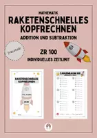 Vorschau - Unterrichtsreihen - Raketenschnelles Kopfrechnen - ZR 100 - Plus und Minus - individuelles Zeitlimit - Deckblatt