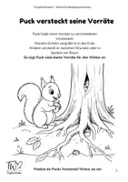 Vorschau - Arbeitsblätter - Mitmachgeschichte ab 3 Jahren zum Ausmalen, Zählen und Entdecken – mit kindgerechtem Sachwissen über Eichhörnchen. - Seite 3