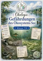 Vorschau - Arbeitsblätter - Ökosystem See: Gefährdungen & Eutrophierung – Arbeitsblatt mit Lösung | Klasse 7/8 - Deckblatt