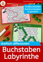 Vorschau - Fördermaterial/Inklusion - Buchstaben-Labyrinthe A–Z – Großbuchstaben, Kleinbuchstaben & gemischt | Deutsch Klasse 1 - Deckblatt