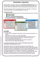 Vorschau - Fördermaterial/Inklusion - Buchstaben-Labyrinthe A–Z – Großbuchstaben, Kleinbuchstaben & gemischt | Deutsch Klasse 1 - Seite 1