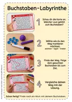 Vorschau - Fördermaterial/Inklusion - Buchstaben-Labyrinthe A–Z – Großbuchstaben, Kleinbuchstaben & gemischt | Deutsch Klasse 1 - Seite 3