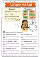 Vorschau - Stundenentwürfe - Halloween-Knobeln: Division mit Rest – Mathematik Klasse 3/4 - Seite 1