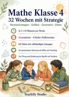 Vorschau - Unterrichtsreihen - Mathe Klasse 4 – 32 Wochen mit Rechenstrategien, Größen, Geometrie und Daten - Deckblatt