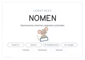 Vorschau - Arbeitsblätter - Lerntheke Nomen - Namenwörter erkennen, begleiten und bilden - Seite 1