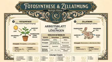 Vorschau - Unterrichtsreihen - Fotosynthese & Zellatmung | Biologie Klasse 7 - Deckblatt
