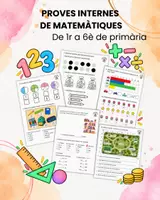 Vista previa - Evaluación - Proves internes matemàtiques - Proves de 1r a 6è de primària - Portada