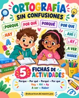 Vista previa - Hojas de trabajo - Ortografía sin confusiones - Portada