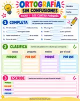 Vista previa - Hojas de trabajo - Ortografía sin confusiones - página 2