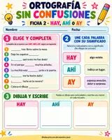 Vista previa - Hojas de trabajo - Ortografía sin confusiones - página 3