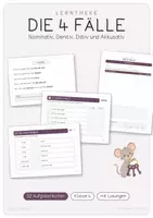 Vorschau - Stationenlernen - Lerntheke - Die vier Fälle bestimmen - Deckblatt