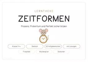 Vorschau - Stationenlernen - Lerntheke Zeitformen - Präsens, Präteritum und Perfekt sicher bilden - Seite 1