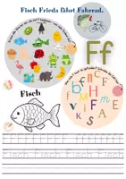 Vorschau - Arbeitsblätter - Kostenloses Arbeitsblatt Buchstabe F | Vorschule & Kindergarten - Seite 1