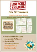 Vorschau - Unterrichtsreihen - Der Stromkreis – Arbeitsheft in einfacher Sprache | Förderschule, Inklusion & DaZ | Klasse 5–7 - Deckblatt