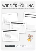 Vorschau - Stationenlernen - Lerntheke Wiederholung - Deckblatt
