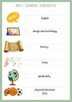 Vorschau - Arbeitsblätter - School Subjects - Vocabulary Worksheets - Seite 3
