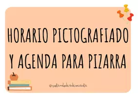 Vista previa - Refuerzo / NEE / Materiales de apoyo - PLANTILLAS de HORARIO y AGENDA de aula - página 1