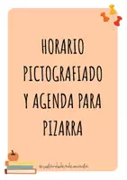 Vista previa - Refuerzo / NEE / Materiales de apoyo - PLANTILLAS de HORARIO y AGENDA de aula - Portada