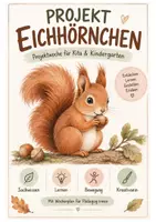 Vorschau - Arbeitsblätter - Projekt Eichhörnchen – fertige Projektwoche für Kita & Kindergarten | Sachwissen, Bewegung & Basteln - Deckblatt