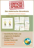 Vorschau - Unterrichtsreihen - Der elektrische Stromkreis – Arbeitsheft in einfacher Sprache | Förderschule, Inklusion & DaZ | Klasse 7–8 - Deckblatt