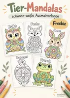 Vorschau - Arbeitsblätter - Tiermandalas - Deckblatt
