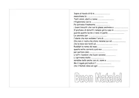 anteprima - Esercizi - FILASTROCCA IN RIMA DOLCE NATALE - Pagina di copertina