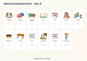 Vorschau - Arbeitsblätter - MEGA-Bundle Französisch-Anfangsunterricht – 4 differenzierte Sprech- und Wortschatzspiele - Seite 3