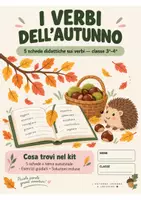 anteprima - Esercizi - I Verbi dell'Autunno — Schede sul Verbo Facilitate DSA/BES - Pagina di copertina
