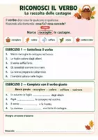 anteprima - Esercizi - I Verbi dell'Autunno — Schede sul Verbo Facilitate DSA/BES - Pagina 1
