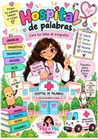 Vista previa - Hojas de trabajo - Hospital de palabras | Ortografía y corrección de faltas - Portada