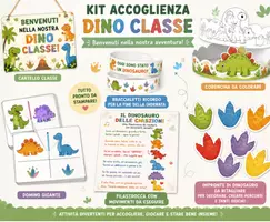 anteprima - Materiale per pittura e bricolage - Accoglienza infanzia -DINOSAURI - Pagina di copertina