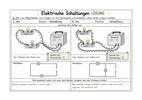 Vorschau - Stundenentwürfe - Reihenschaltung und Parallelschaltung Arbeitsblatt mit Lösung - Seite 2