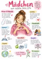 Vorschau - Arbeitsblätter - Lernplakat + AB mit Fragen zum Thema "Mädchen" + Lösungsblatt + Infografik - Deckblatt