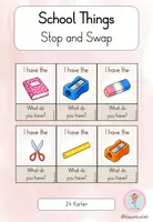 Vorschau - Spiele - School Things – Stop and Swap | Sprechübung Englisch - Deckblatt