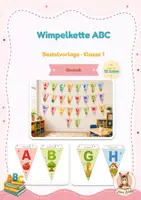 Vorschau - Mal- und Bastelvorlagen - Wimpel Fächer - Deckblatt
