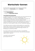 Vorschau - Arbeitsblätter - Wortschatz erweitern, Wortschatz-Sonnen - Seite 1