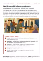 Vorschau - Stundenentwürfe - Wahlen und Parlamentarismus (Wirtschaft-Politik, Kl. 9/10) - Deckblatt