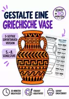 Vorschau - Stundenentwürfe - Griechische Vase gestalten – Kunstprojekt für etwa 30 Minuten - Deckblatt