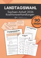 Vorschau - Arbeitsblätter - Landtagswahl Sachsen-Anhalt 2026 - Koalitionsverhandlung - Rollenspiel zur Regierungsbildung - Deckblatt