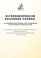 Vorschau - Merkblätter - Elterngespräche souverän führen: Leitfäden, Protokolle, Formulierungshilfen - Deckblatt