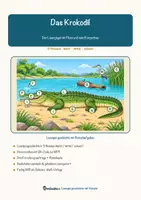 Vorschau - Arbeitsblätter - Das Krokodil – Lesespurgeschichte mit Rätselaufgaben (Klasse 8) - Seite 1