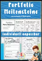 Vorschau - Unterrichtsreihen - Portfolio Meilensteine - individuelles Lernportfolio - Deckblatt