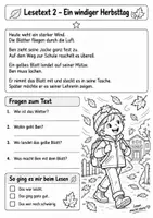 Vorschau - Arbeitsblätter - Lesen & Verstehen - Herbst Klasse 2/3 - Seite 3