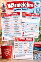 Vorschau - Arbeitsblätter - Wärmelehre – 3 Lernspiele zu Wärme, Wärmetransport & Wärmeleitung - Deckblatt