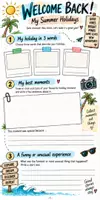 Vorschau - Arbeitsblätter - WELCOME BACK! – My holidays & a new school year 🌴 - Seite 1