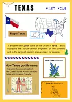 Vorschau - Arbeitsblätter - USA Landeskunde: Texas Fact Files (6-8) - Seite 1